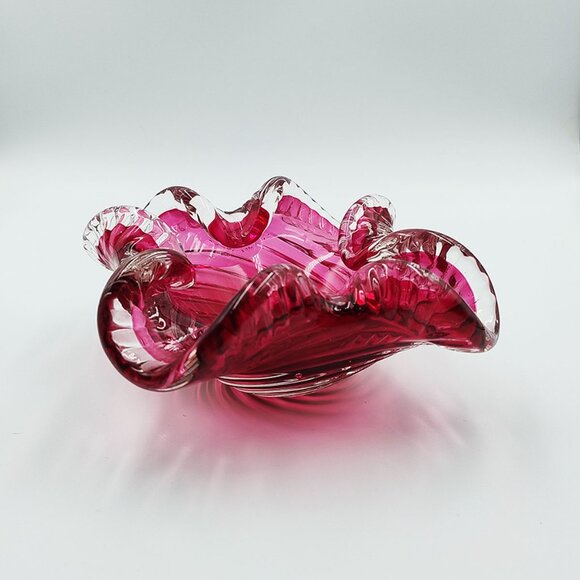 1960s Astonishing Pink Ashtray or Catch-All in Murano Glass - Picture 4 of 8